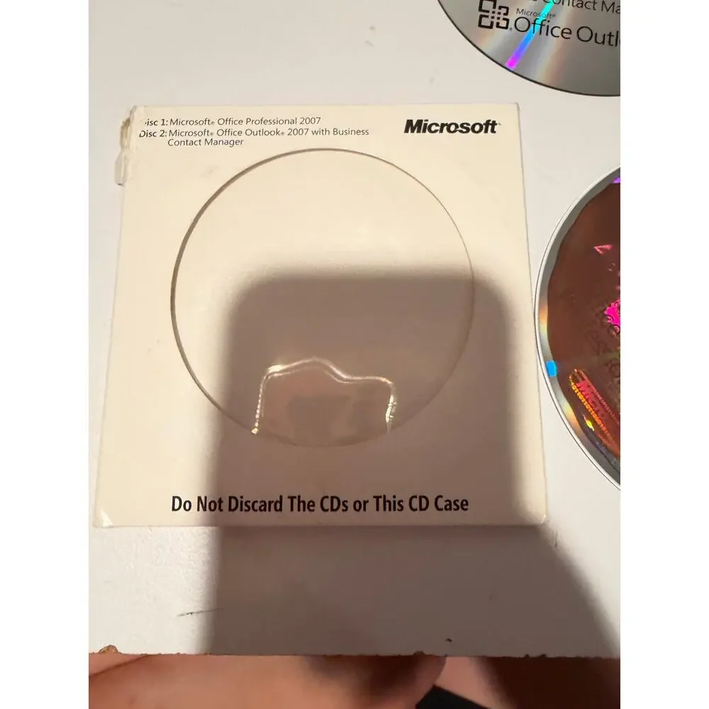 Microsoft Office 2007 Professional Full Version 2disc Set Outlook